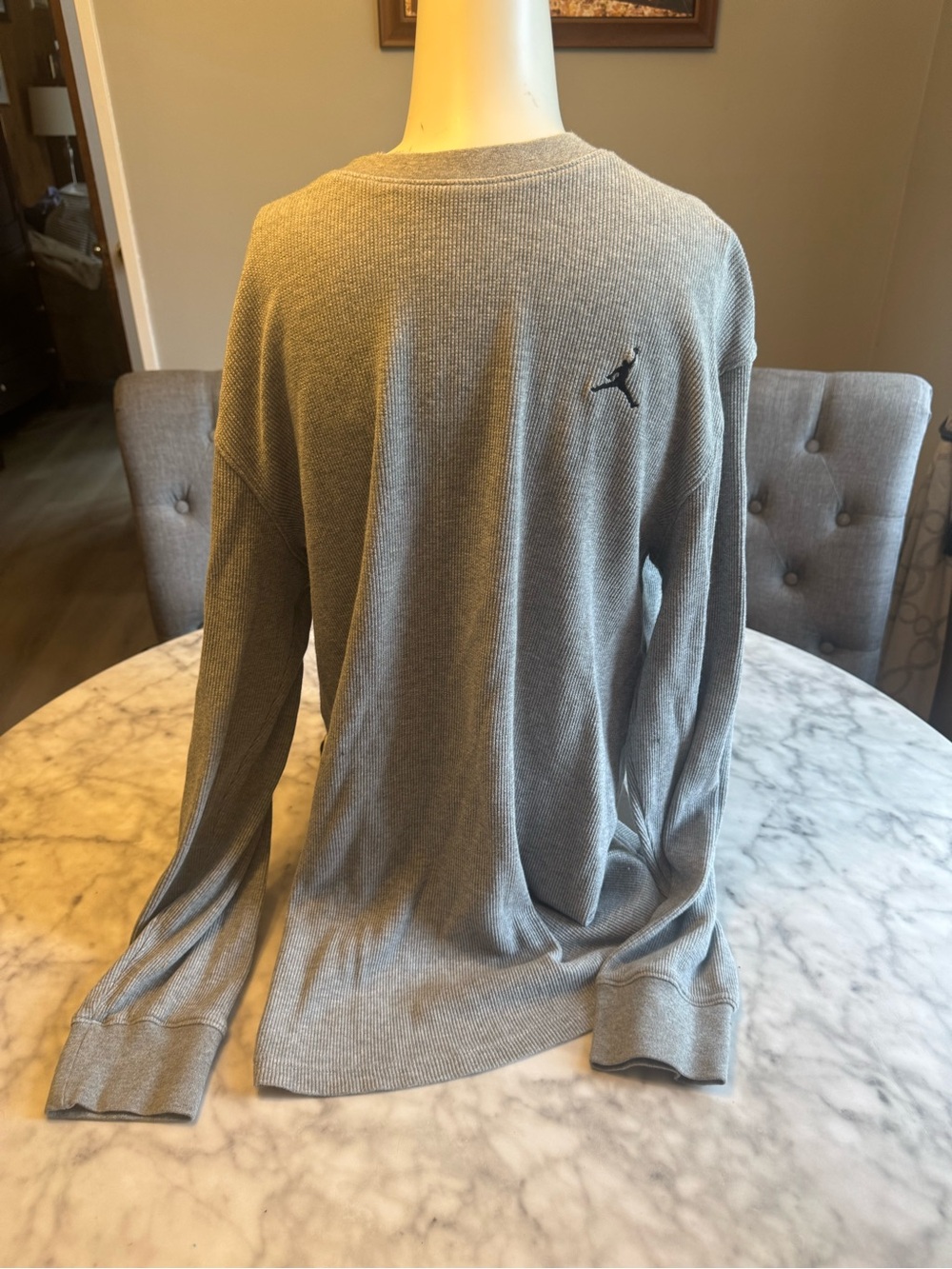 Nike Jordan Gray Long Sleeve jump man Thermal Top